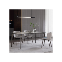 Northern Europe Minimalist imported Slate Dining Table Light Luxury Stainless Steel Dining Table