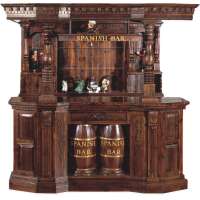 2017 Fashionable high quality bar counter is used by solid wood with painting to be finished for outdoor bar furniture